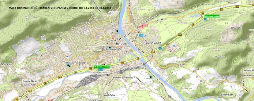 krádeže provedené vloupáním - duben 2018