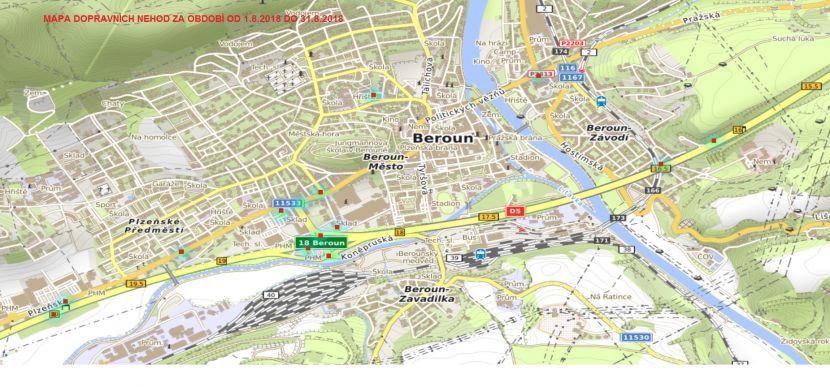 Dopravní nehody - srpen 2018