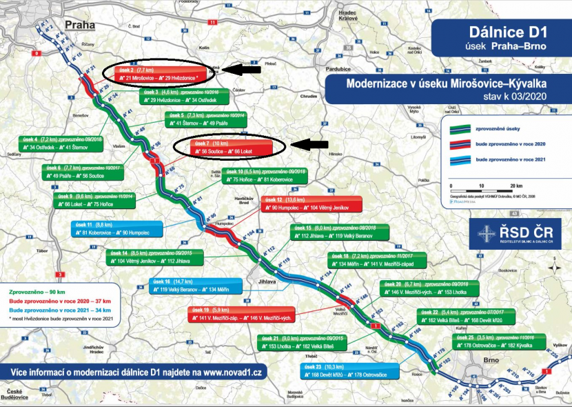Modernizace dálnice D1 (zdroj: www.novad1.cz)
